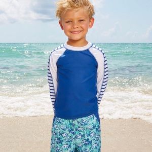 Cabana life boys 7 long sleeve swim rash guard